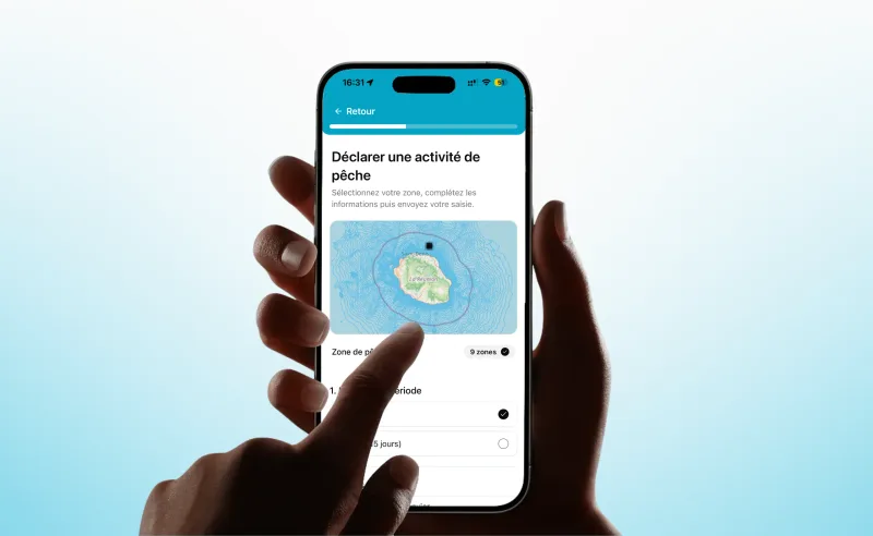 Déclaration d’une activité de pêche dans l’application Kartié LaMer