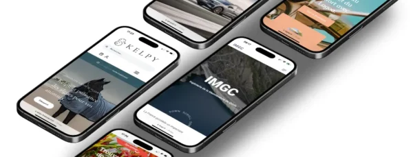 Aperçu de sites internet réalisés sur plusieurs smartphones